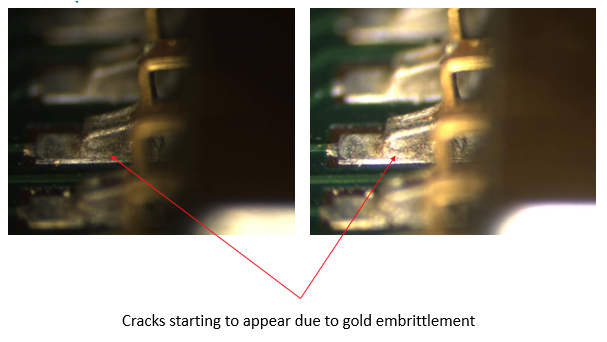 Gold Embrittlement Issues - Cracked Solder Joints