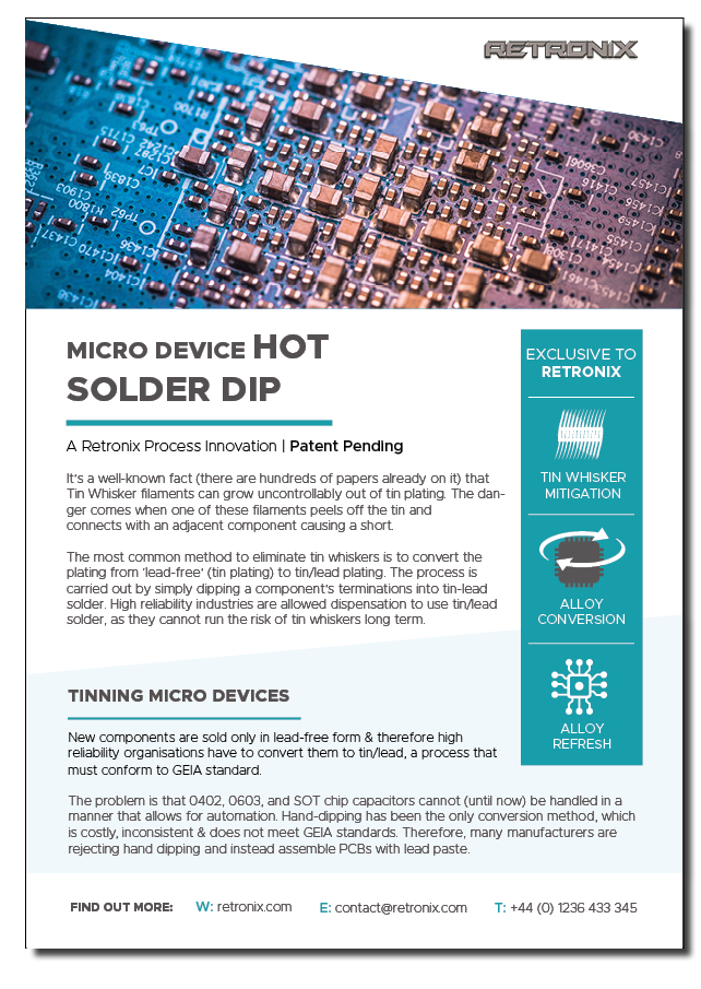 Micro Device Hot Solder Dip Brochure